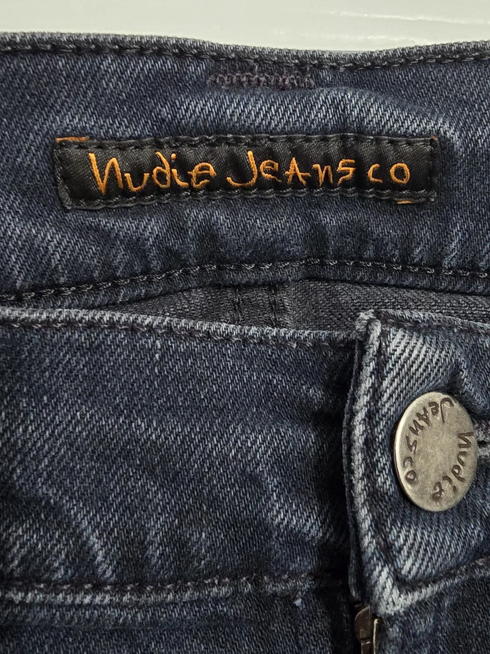 Nudie Jeans Thin Finn Org Blue Strike Navy Slim Fit Denim Jeans W30 L34 (30x30)